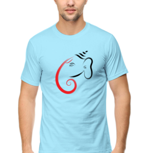 Lord Ganesha V5 Male Round Neck Half Sleeve Classic T-Shirt