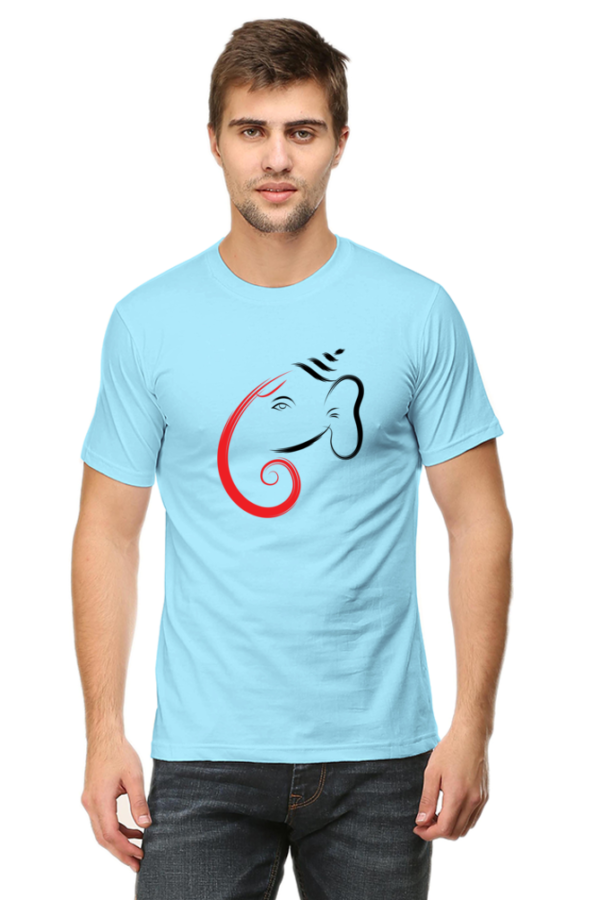 Lord Ganesha V5 Male Round Neck Half Sleeve Classic T-Shirt