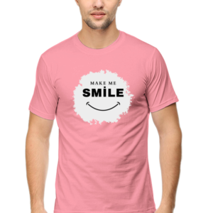 Make Me Smile Male Round Neck Half Sleeve Classic T-Shirt