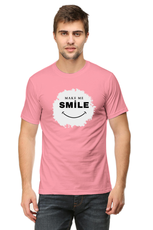 Make Me Smile Male Round Neck Half Sleeve Classic T-Shirt