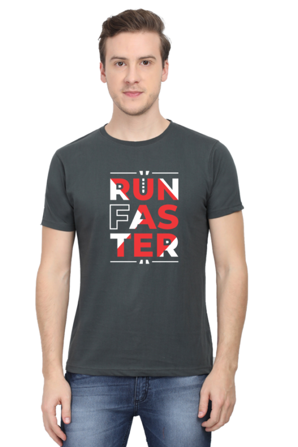 Run Faster Male Round Neck Half Sleeve Classic T-Shirt