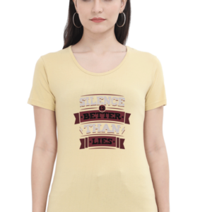 Silence Is Better Than Lies Female Round Neck Half Sleeve Classic T-Shirt