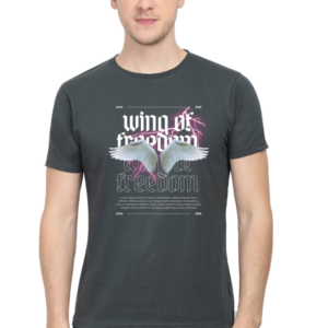 Wing Of Freedom Male Round Neck Half Sleeve Classic T-Shirt