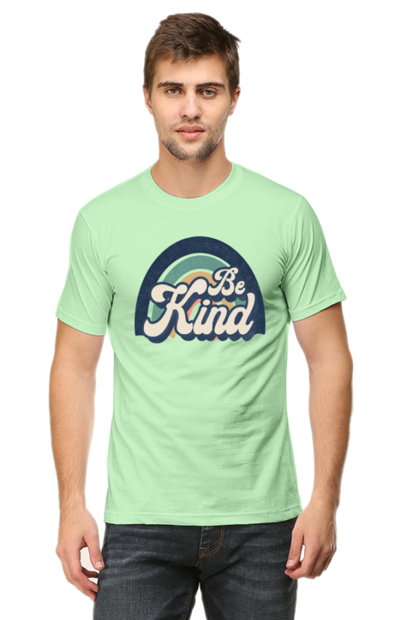 Be Kind Male Round Neck Half Sleeve Classic T-Shirt - Image 2