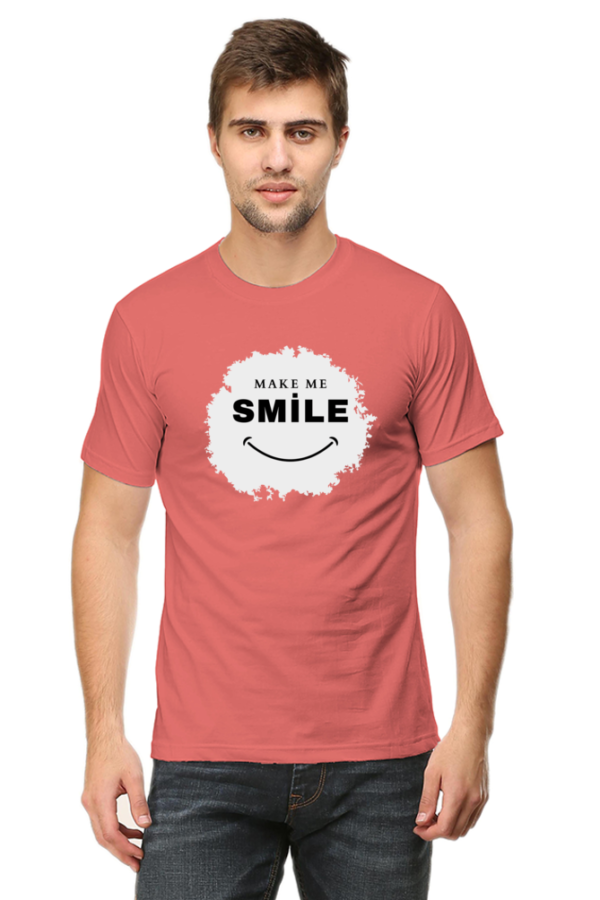 Make Me Smile Male Round Neck Half Sleeve Classic T-Shirt - Image 2