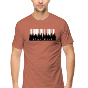 Stay Wild Forest Male Round Neck Half Sleeve Classic T-Shirt