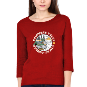 Campfire Tales Female Round Neck Full Sleeve Classic T-Shirt