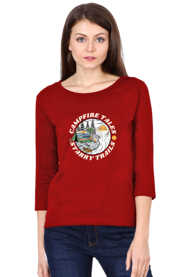 Campfire Tales Female Round Neck Full Sleeve Classic T-Shirt
