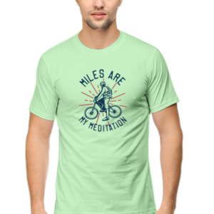 Miles Are My Meditation Male Round Neck Half Sleeve Classic T-Shirt
