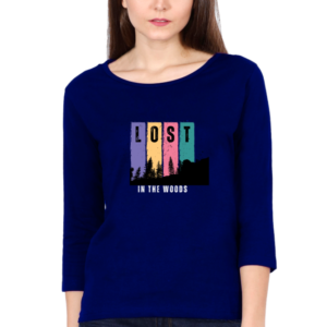 Lost In The Woods Female Round Neck Full Sleeve Classic T-Shirt