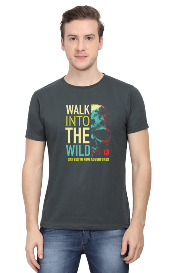 Walk Into The Wild Male Round Neck Half Sleeve Classic T-Shirt