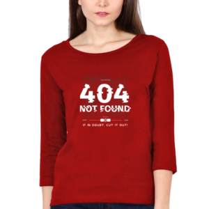 Not Found Female Round Neck Full Sleeve Classic T-Shirt