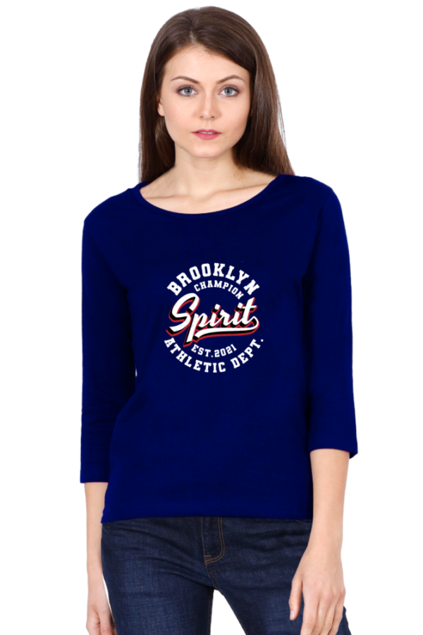Brooklyn Champion Spirit Female Round Neck Full Sleeve Classic T-Shirt