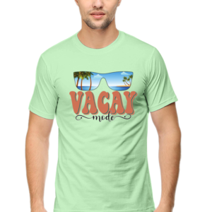 Vacation Mode Male Round Neck Half Sleeve Classic T-Shirt