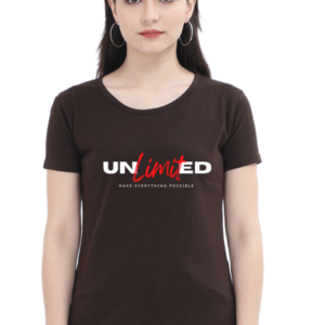 Unlimited Make Everything Possible Female Round Neck Half Sleeve Classic T-Shirt