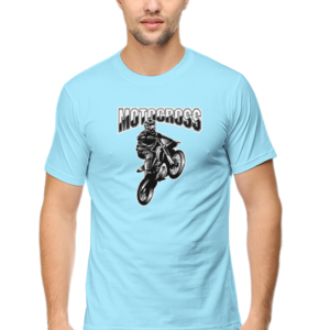 Motocross Male Round Neck Half Sleeve Classic T-Shirt