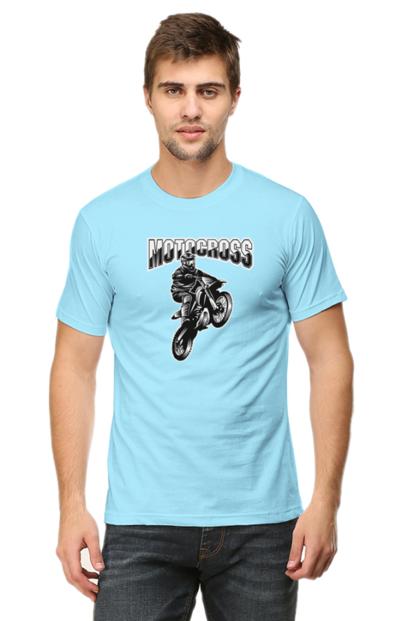 Motocross Male Round Neck Half Sleeve Classic T-Shirt