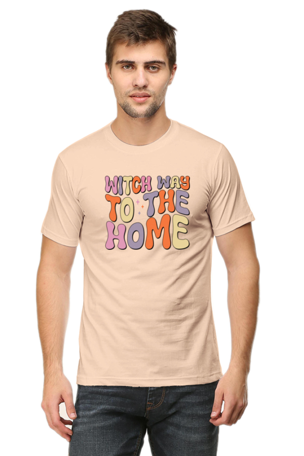 Witch Way to the Home Male Round Neck Half Sleeve Classic T-Shirt - Image 5