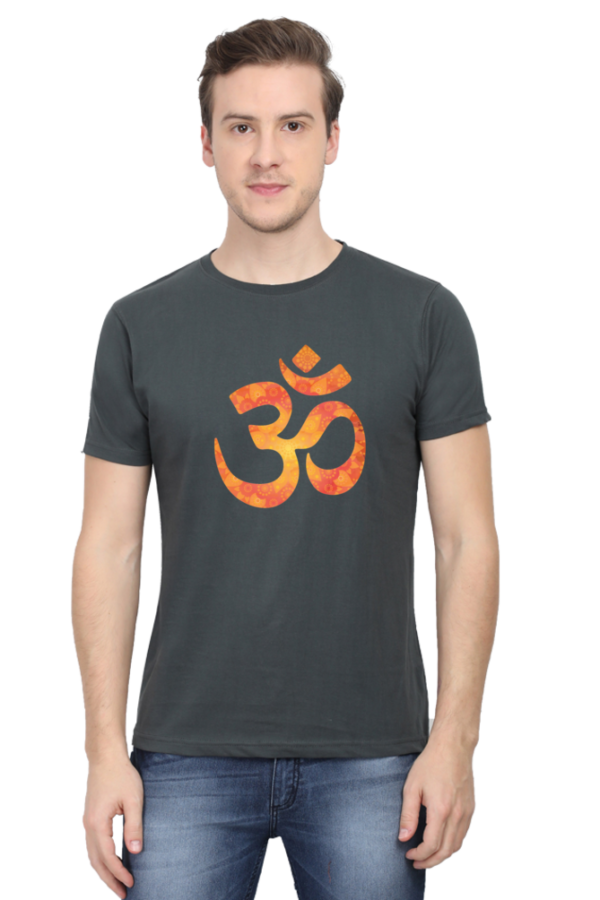 Om Sign Male Round Neck Half Sleeve Classic T-Shirt