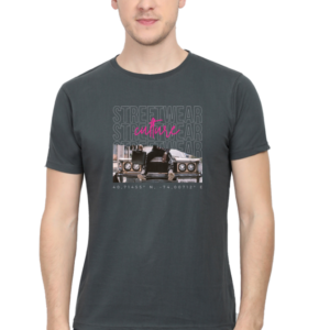 Streetwear Culture Male Round Neck Half Sleeve Classic T-Shirt