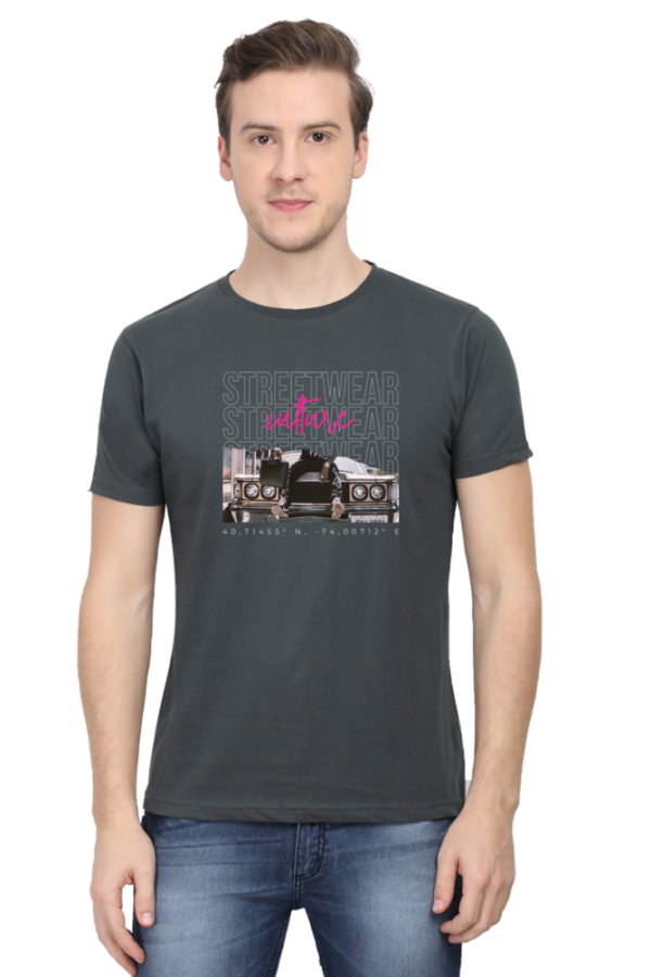 Streetwear Culture Male Round Neck Half Sleeve Classic T-Shirt