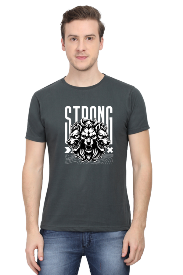 Strong Dark Cerberus Dog Male Round Neck Half Sleeve Classic T-Shirt - Image 6