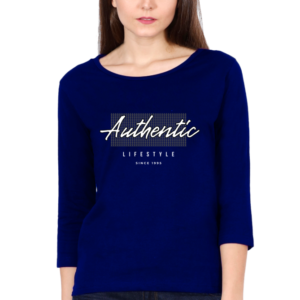Authentic Lifestyle Female Round Neck Full Sleeve Classic T-Shirt