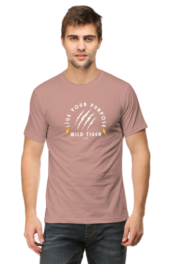 Live Your Purpose Male Round Neck Half Sleeve Classic T-Shirt - Image 2