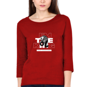 I Am The King Female Round Neck Full Sleeve Classic T-Shirt