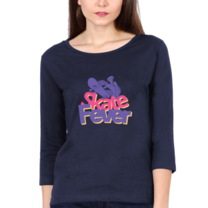 Skate Fever Female Round Neck Full Sleeve Classic T-Shirt