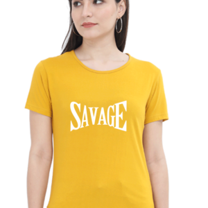 Savage Female Round Neck Half Sleeve Classic T-Shirt