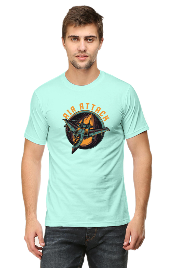 Air Attack Male Round Neck Half Sleeve Classic T-Shirt
