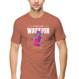 Warrior Girl Male Round Neck Half Sleeve Classic T-Shirt