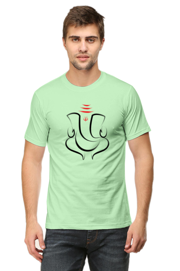 Lord Ganesha V2 Male Round Neck Half Sleeve Classic T-Shirt