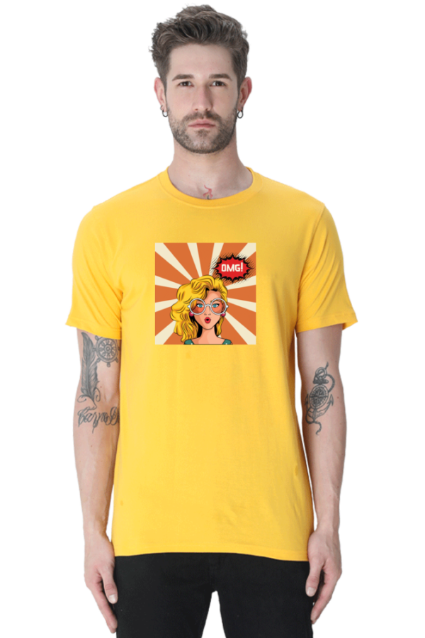 OMG Girl Male Round Neck Half Sleeve Classic T-Shirt - Image 9