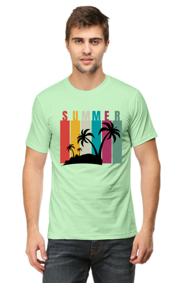 Summer Male Round Neck Half Sleeve Classic T-Shirt