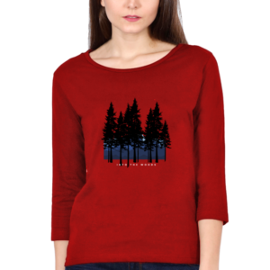 Into The Woods Female Round Neck Full Sleeve Classic T-Shirt