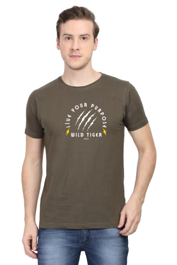 Live Your Purpose Male Round Neck Half Sleeve Classic T-Shirt - Image 5