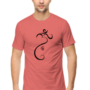 Om Lord Ganesha Male Round Neck Half Sleeve Classic T-Shirt