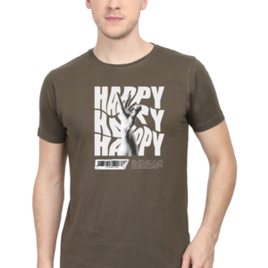 Happy Hand Male Round Neck Half Sleeve Classic T-Shirt