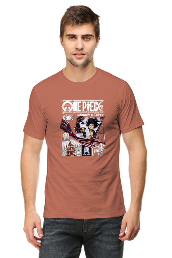 One Piece Male Round Neck Half Sleeve Classic T-Shirt