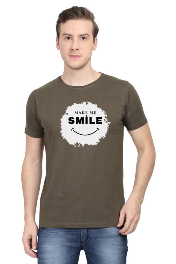 Make Me Smile Male Round Neck Half Sleeve Classic T-Shirt - Image 4