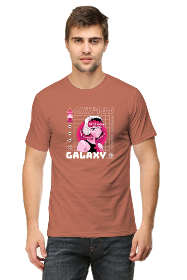 Galaxy Girl Male Round Neck Half Sleeve Classic T-Shirt