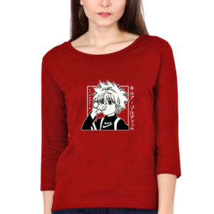 Hunter Killua Zoldyck Dark Female Round Neck Full Sleeve Classic T-Shirt
