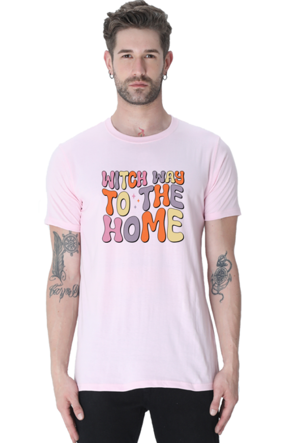 Witch Way to the Home Male Round Neck Half Sleeve Classic T-Shirt - Image 6