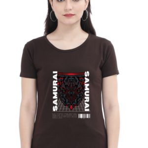 Samurai Female Round Neck Half Sleeve Classic T-Shirt