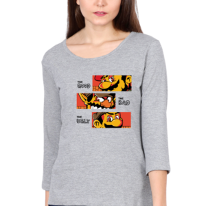 Good Bad Ugly Female Round Neck Full Sleeve Classic T-Shirt