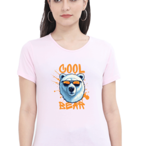 Cool Bear Female Round Neck Half Sleeve Classic T-Shirt