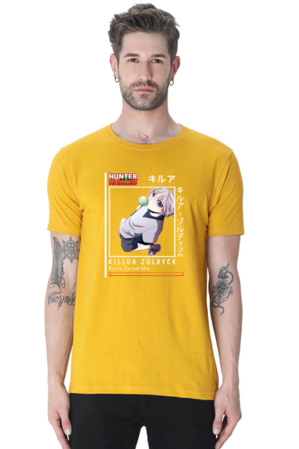 Hunter Killua Zoldyck Male Round Neck Half Sleeve Classic T-Shirt