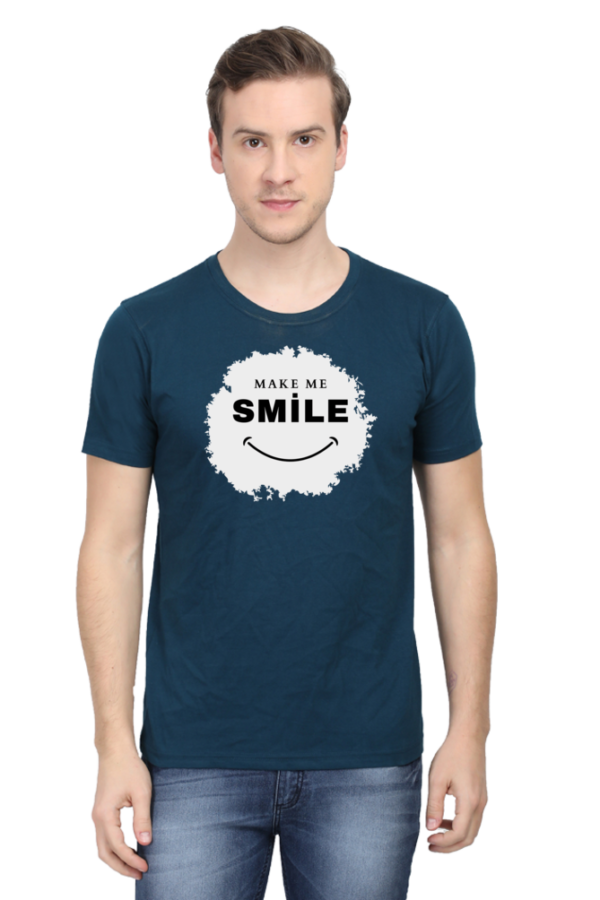 Make Me Smile Male Round Neck Half Sleeve Classic T-Shirt - Image 7